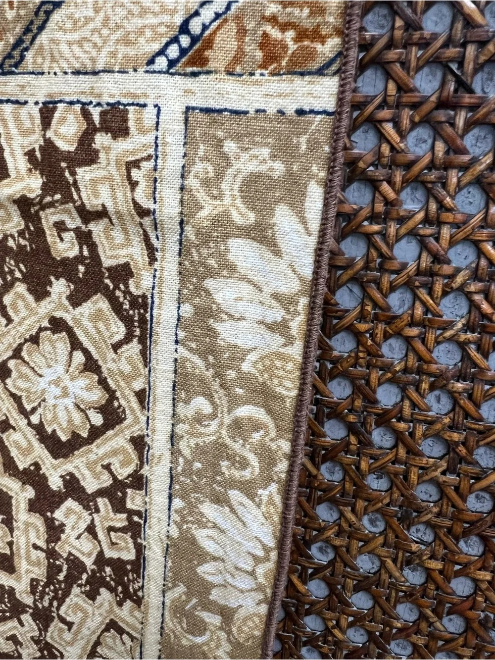 Vintage table cloth retro brown butterflies decor linens